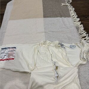 Halo Cream and Red Sleep Sack Pajamas